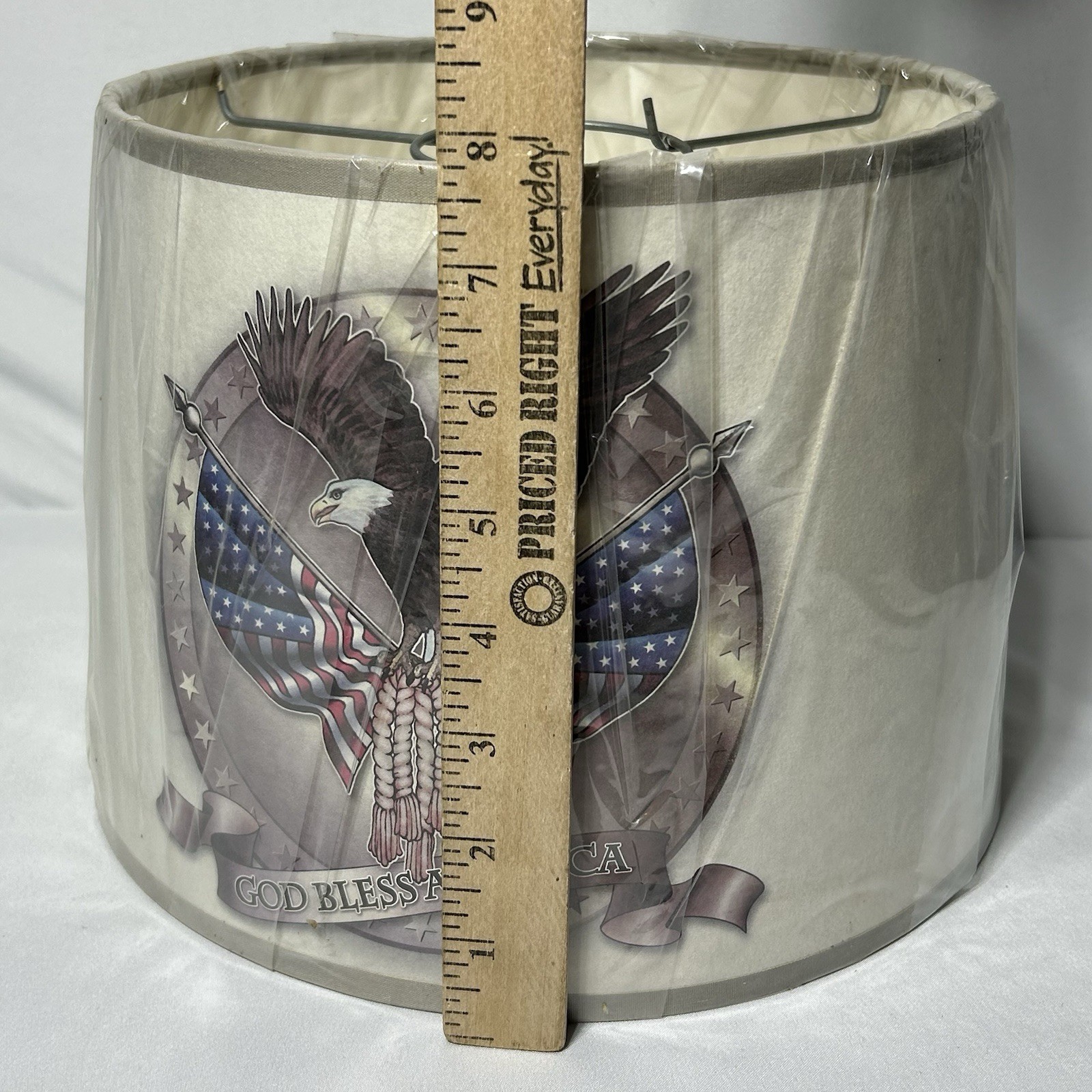 Patriotic Bald Eagle Lamp Shade ALMC America USA Flag Battle Hymn of Republic
