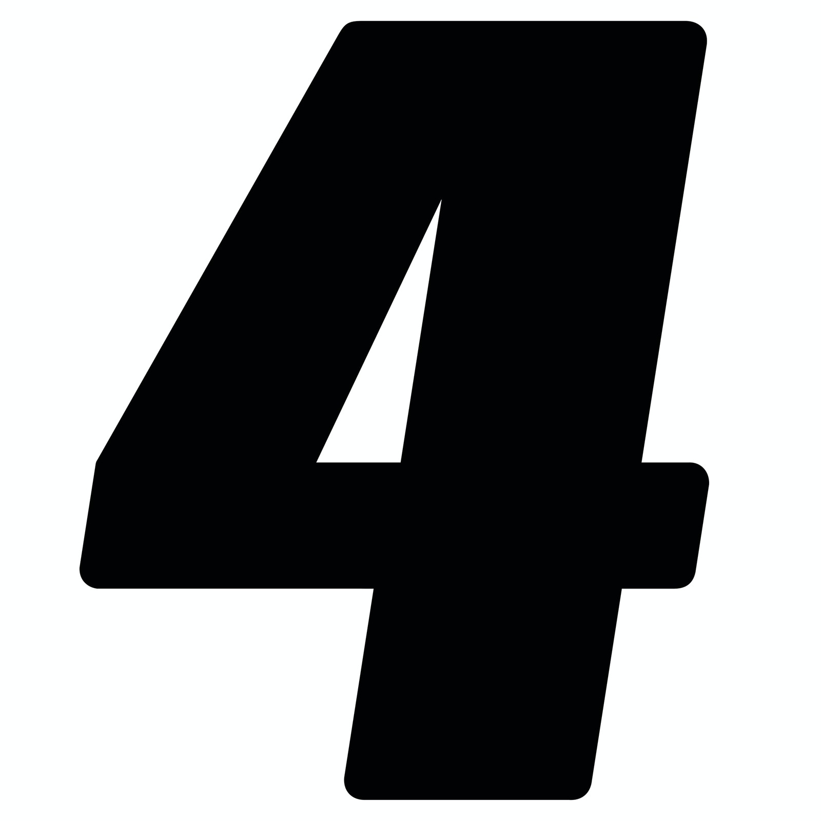 DD53B-4 Black 5.5" High-Gloss Precision Die Cut Vinyl Number 4 3 Pack