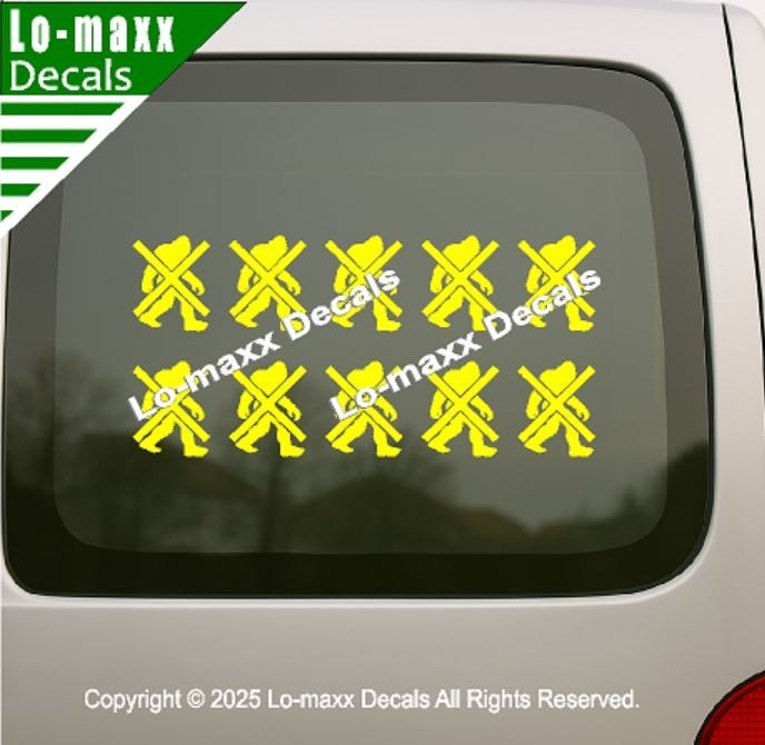 Bigfoot Victory Markings Die Cut Vinyl Sticker War Trophy Sasquatch Decal