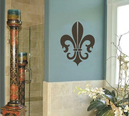 Large Wall Fleur De Lis Mylar Damask STENCIL Pattern FAUX MURAL Reusable 0001