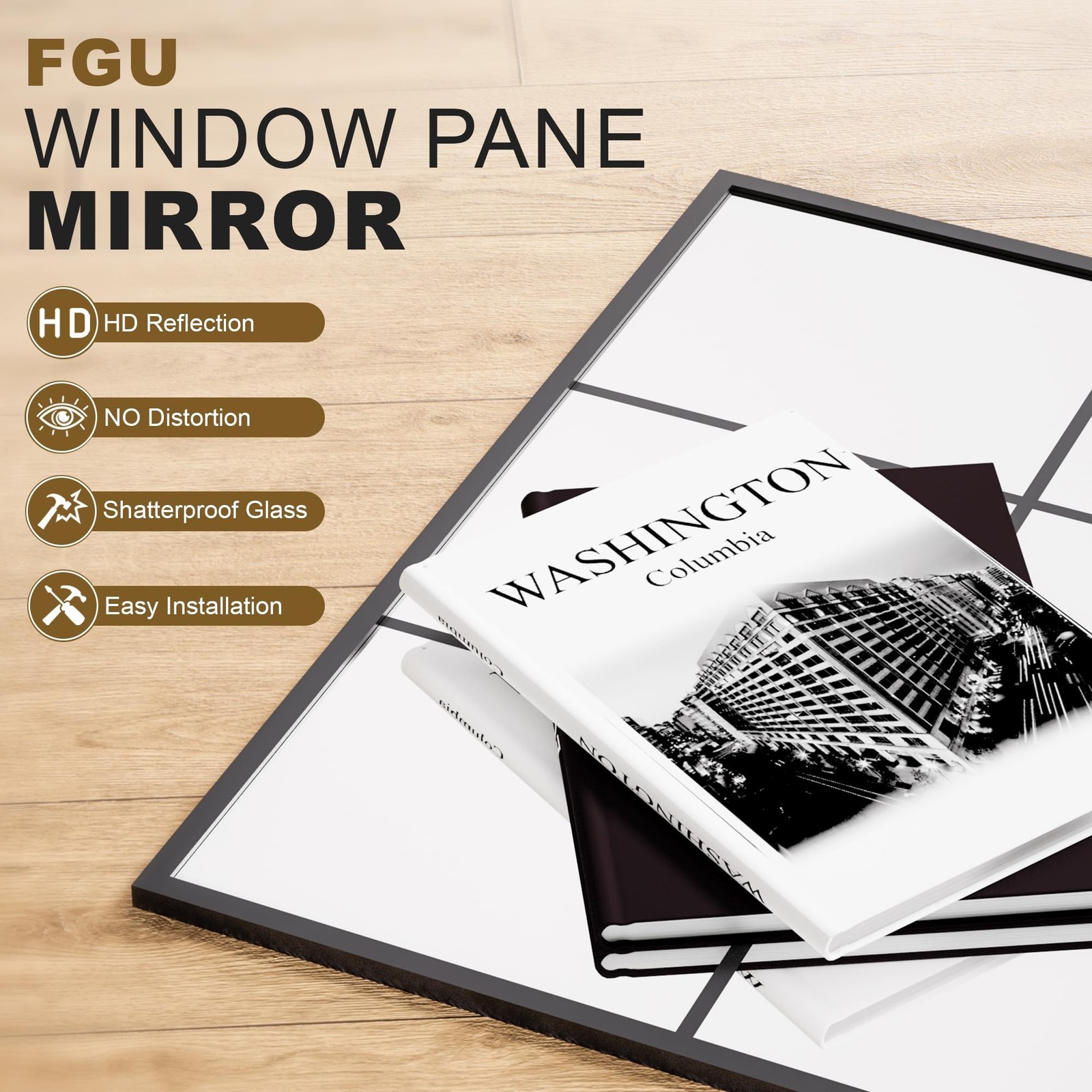 Window Mirrors for Wall Decor, Wall Mirrors Decorative Window Pane 30 x 40, R…