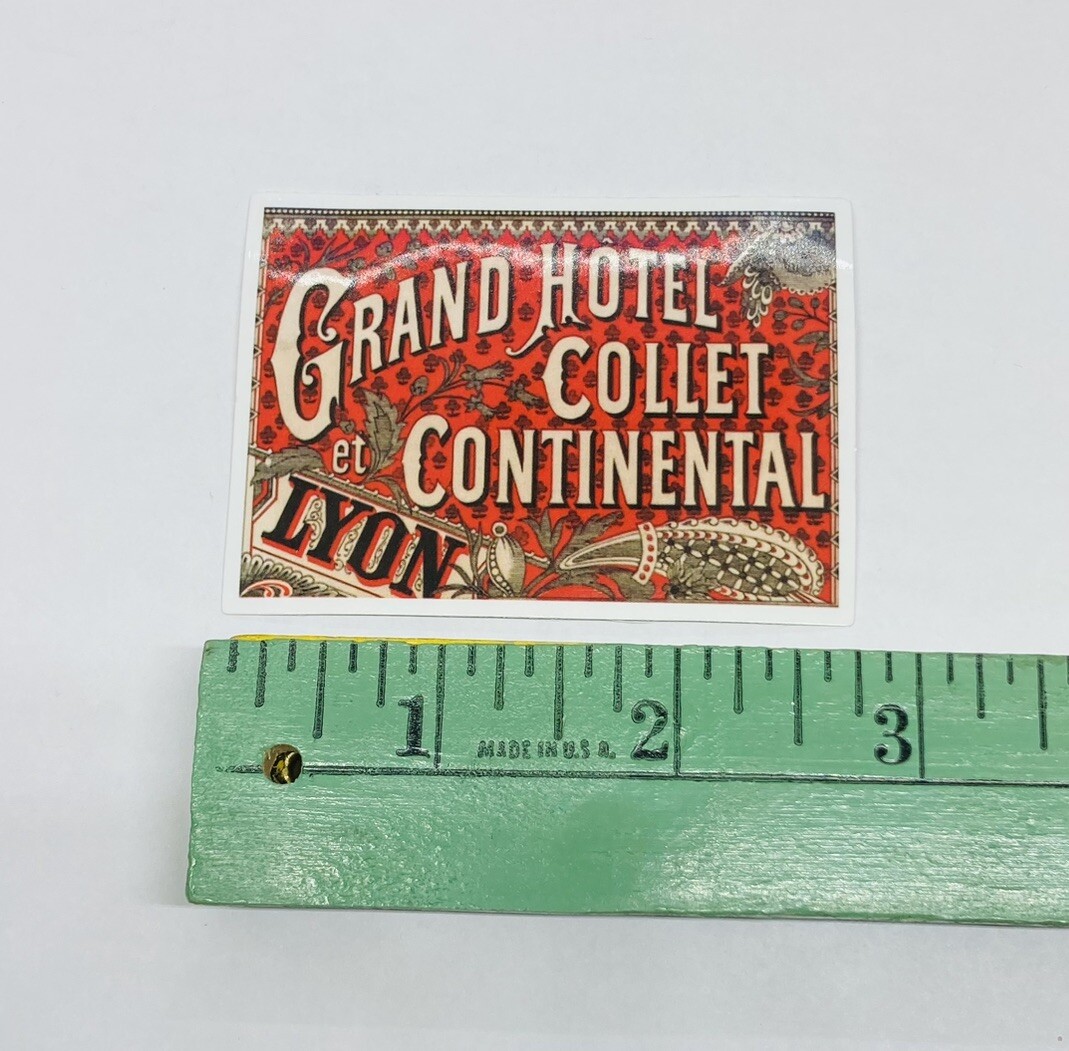 Grand Hotel Continental Sticker Lyon France Art Decal Vinyl Travel Souvenirs Tc6