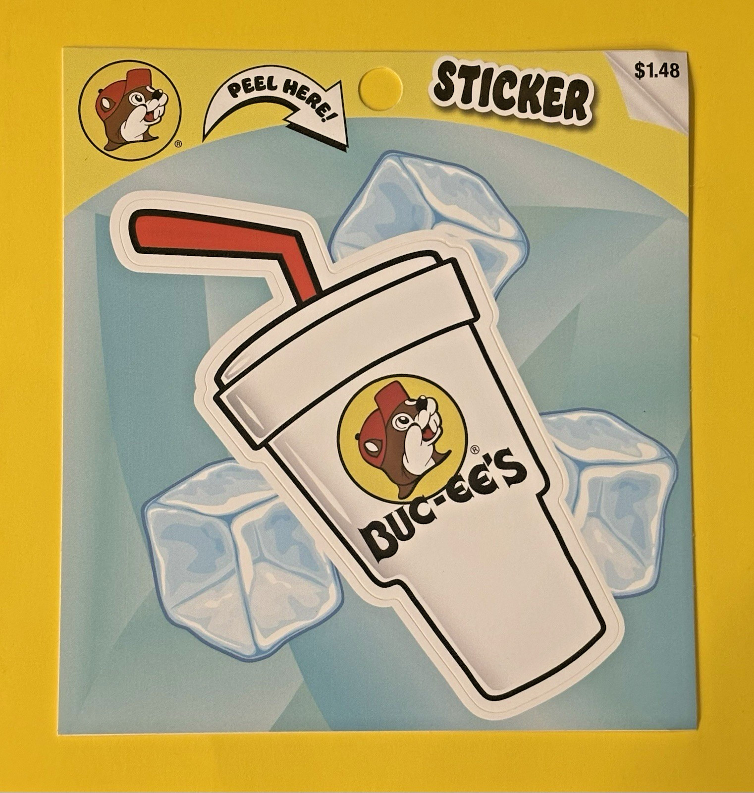 Buc-ee's Stickers Ice Cup Bucees Ice Cup Sticker