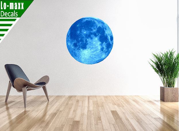 Blue Moon High Quality Graphic Wall Window Various Sizes Printed Vinyl Sticker