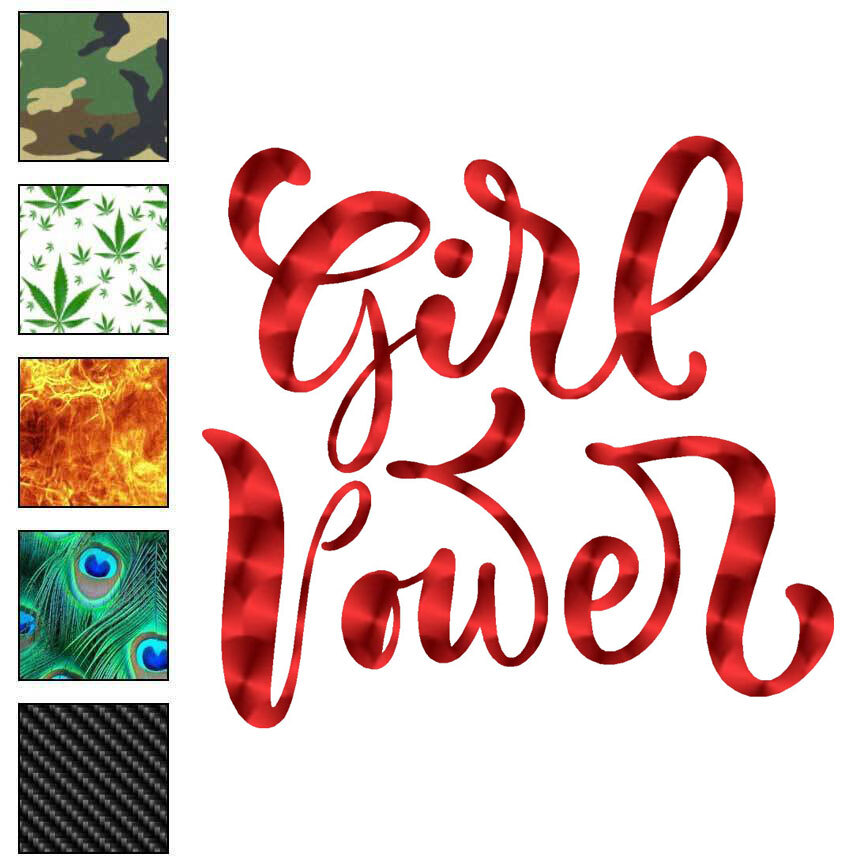 Girl Power, Vinyl Decal Sticker, 40 Patterns & 3 Sizes, #6302