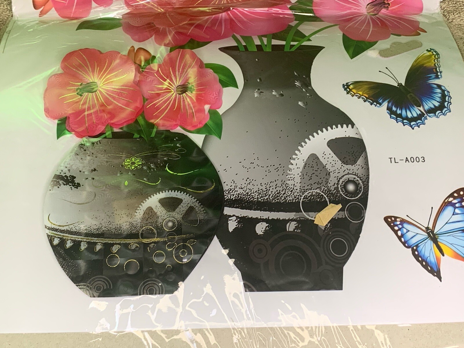 3D Flower PVC Sticker Self Adhesive Mural Home Room Furniture Wall Decal Picture