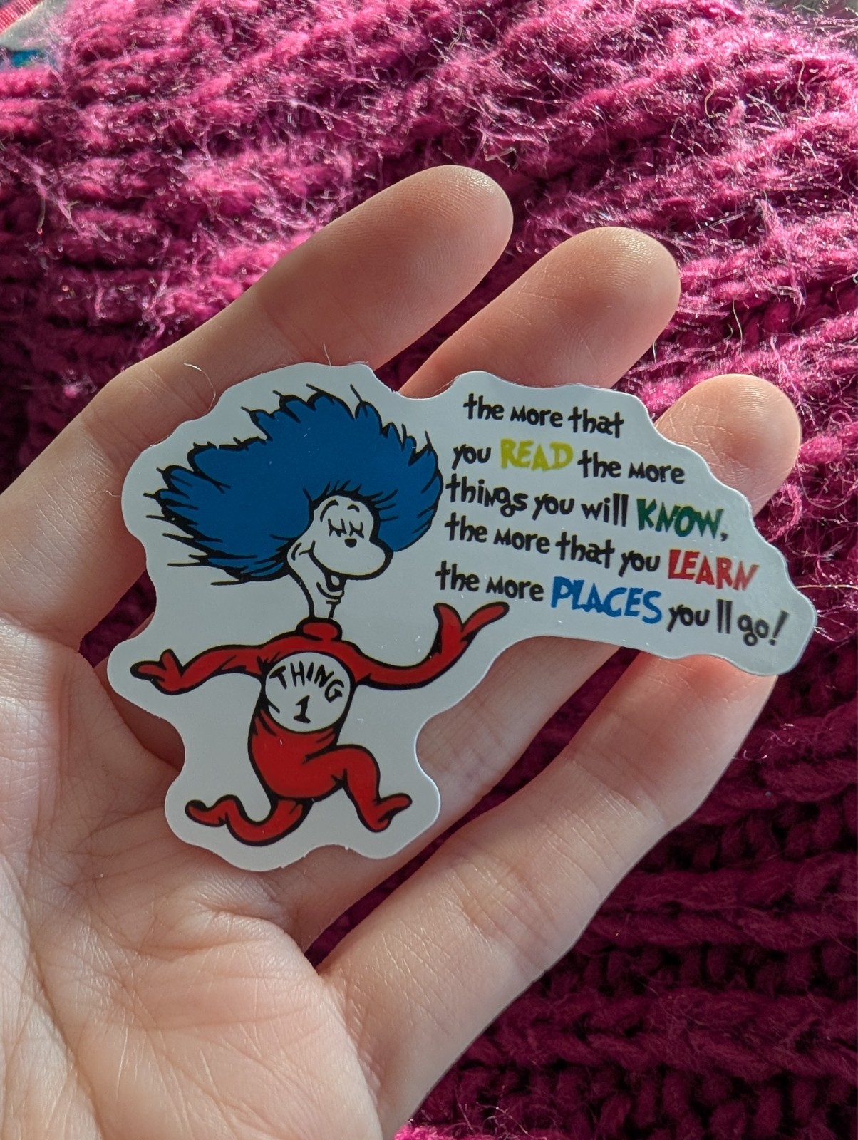 Dr. Seuss Sticker, Thing 1, Thing 2