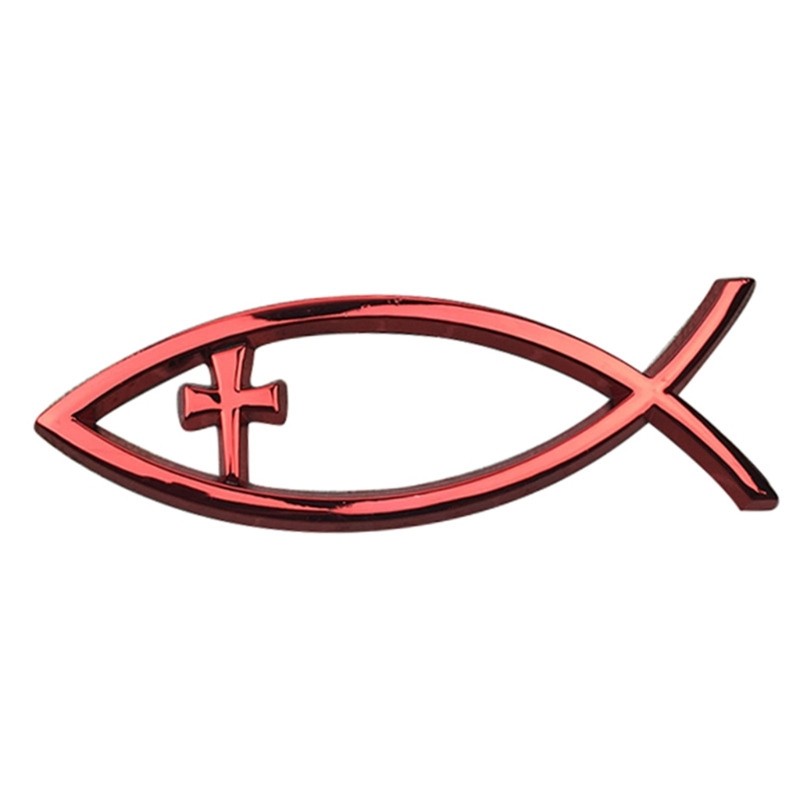 Upgrades Faith Based Car Stickers Ichthys Fish Badge for Window & Person Item