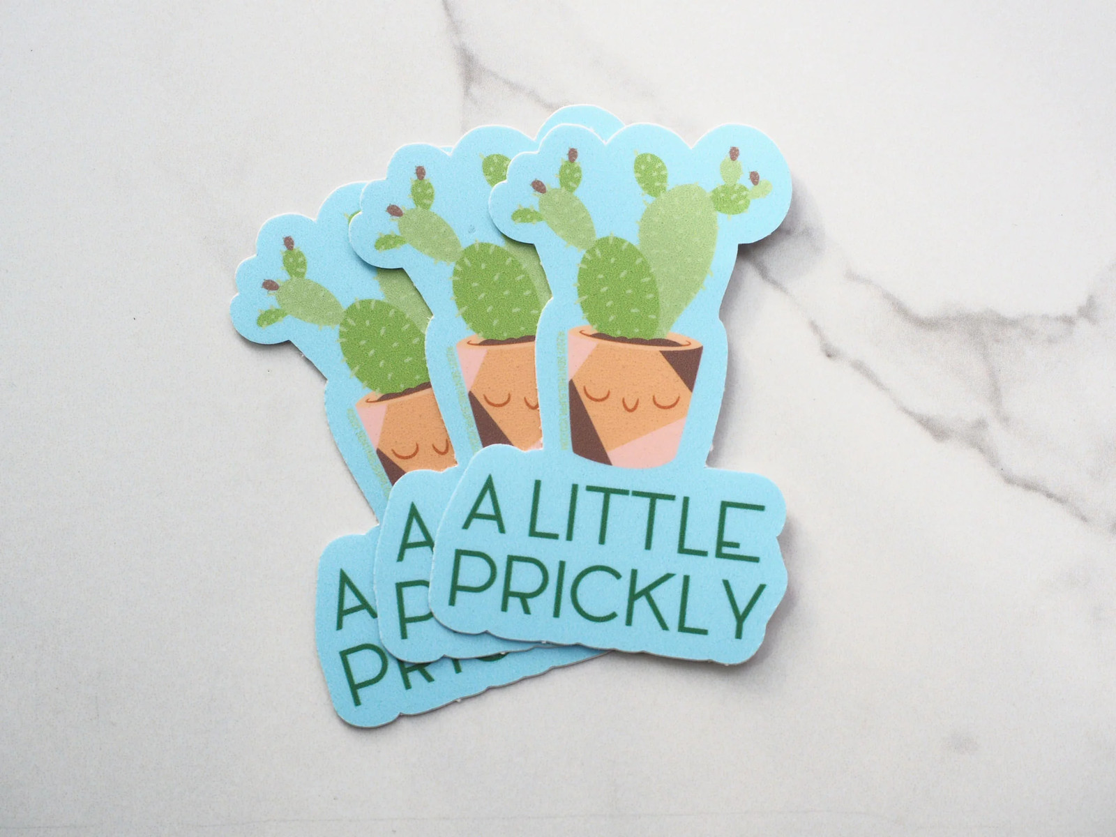 A Little Prickly Cactus Sticker – Funny Plant Decal for Laptop & Water Bottle