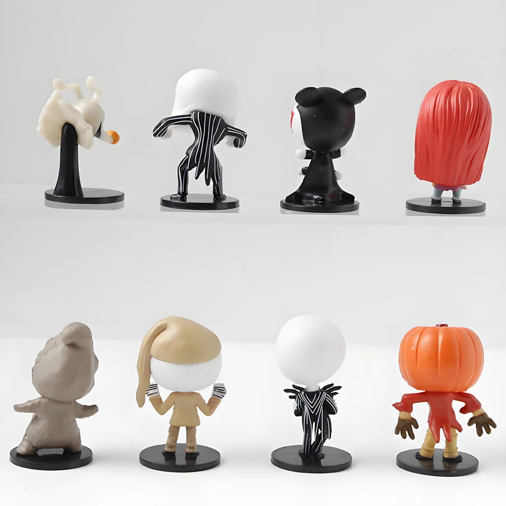 8pcs/set The Nightmare Sally Jack Skellington Christmas Action Figure Vinyl Figu