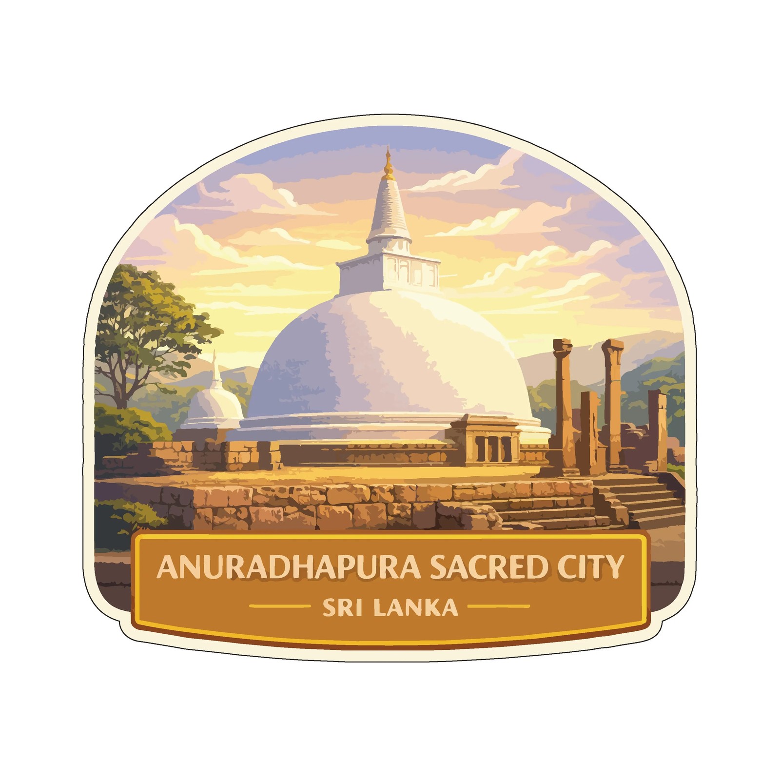 Anuradhapura Sacred City Sri Lanka Sticker Decal Vinyl Die-Cut World Heritage