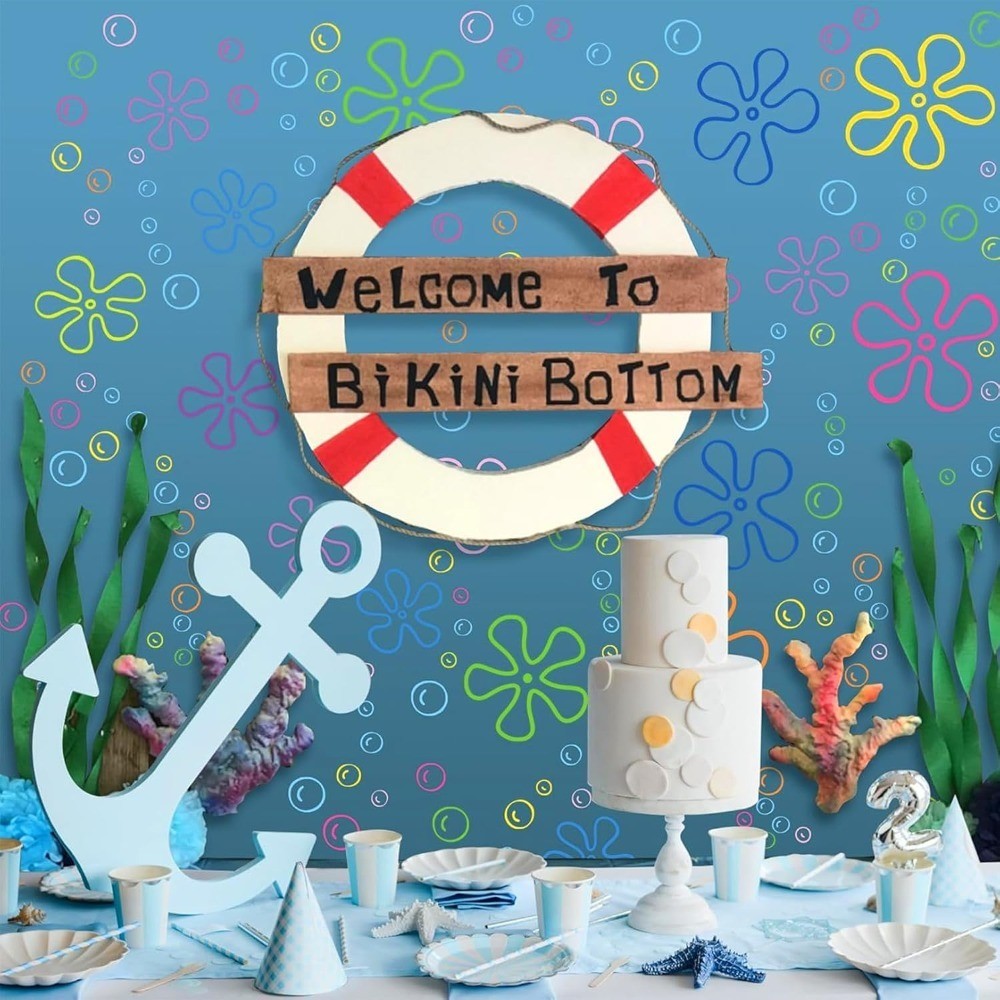Under The Sea Wall Decals 156PCS Ocean Theme Static Cling Removable Bubble