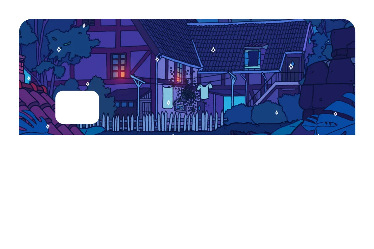 Lofi Night Cozy Aesthetic Card Skin 4 Pack Chill Nostalgic Anime Art Decal