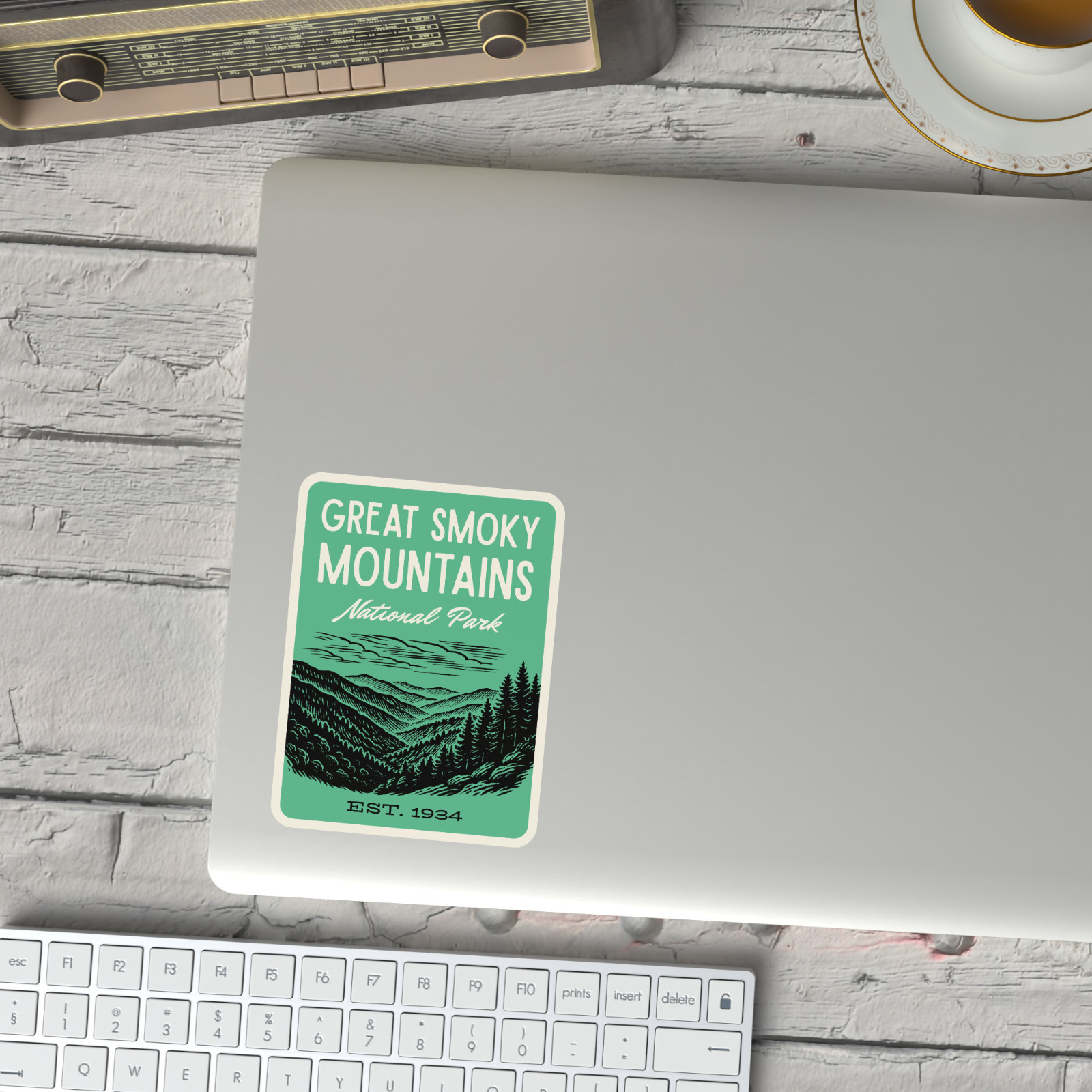 Great Smoky Mountains National Park Sticker – Retro 1960s Style Decal