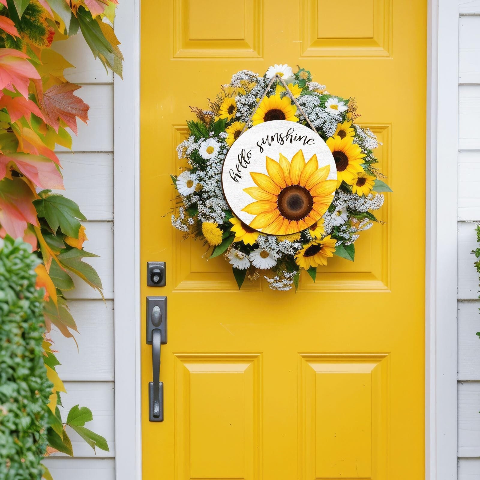 COLOR VALLEY ART Sunflower Wall Decor Wood Sunflower Wall Art Farmhouse Flowe…