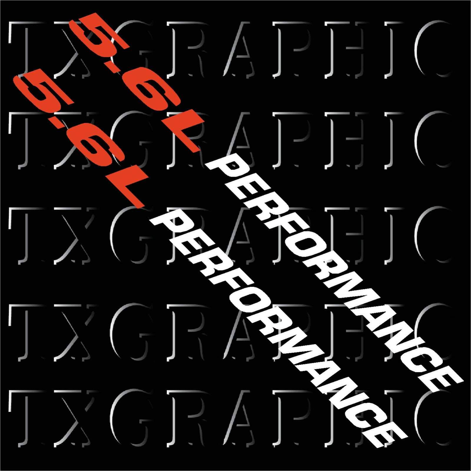 5.6L PERFORMANCE DECAL ENGINE SIZE 5.6 L LITER V8 STICKER TITAN , 1 SET OF 2