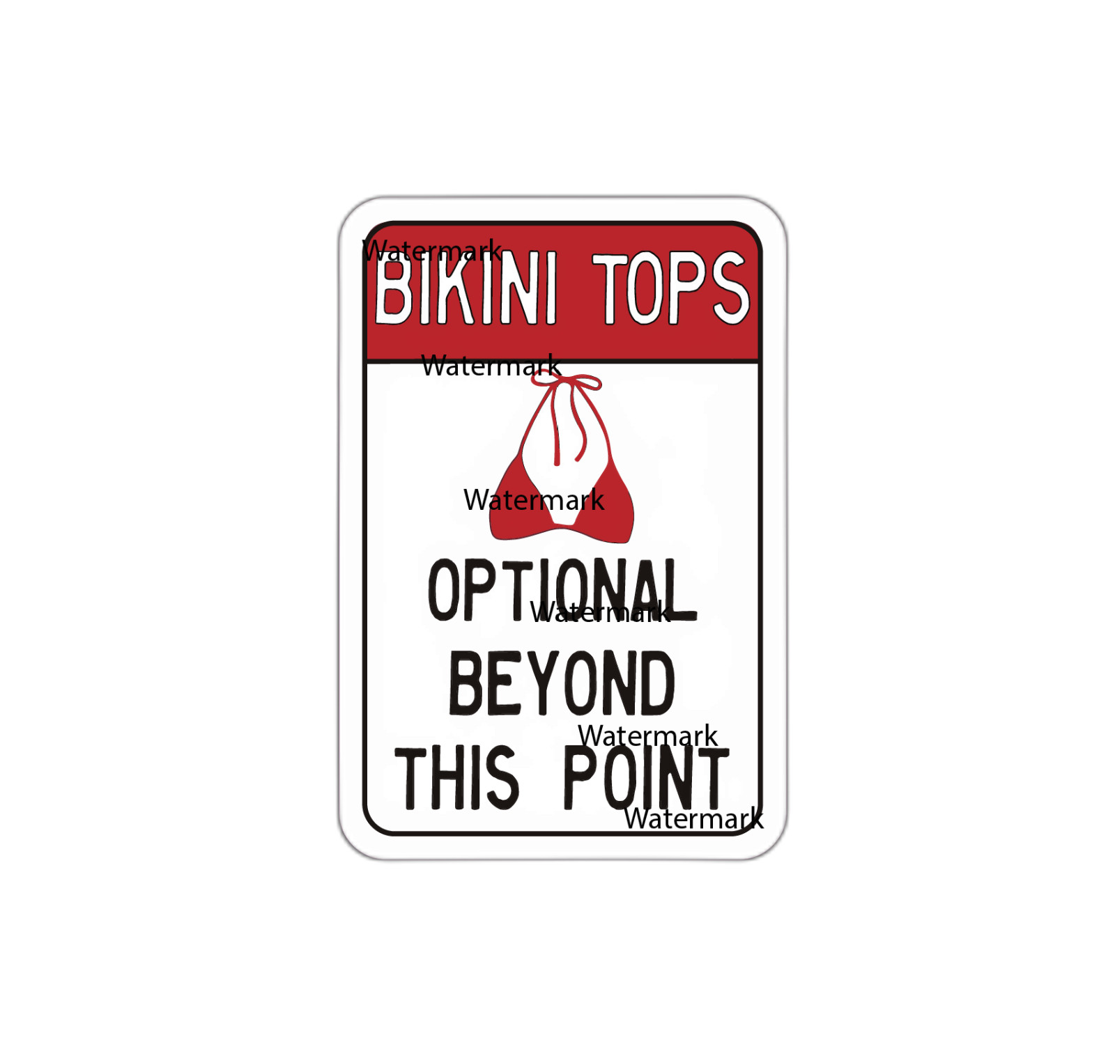 Bikini Tops Optional Sticker Decal