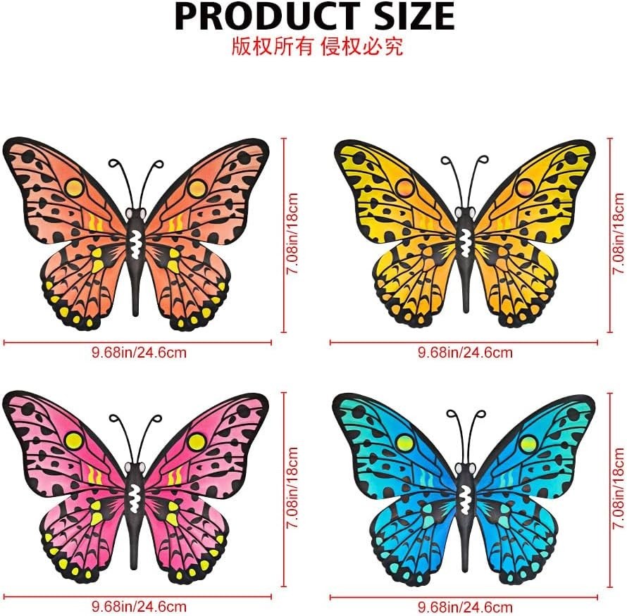 Beautiful 9.6” Hanging Butterfly Wall Art – Perfect for Indoor and Outdoor Decor