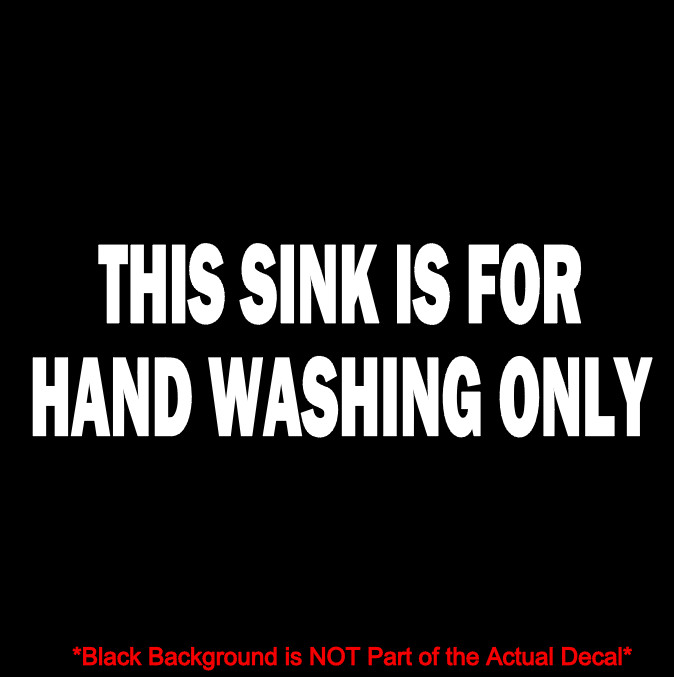 THIS SINK IS FOR HAND WASHING ONLY – VINYL DECAL STICKER RESTAURANT FOOD SERVICE