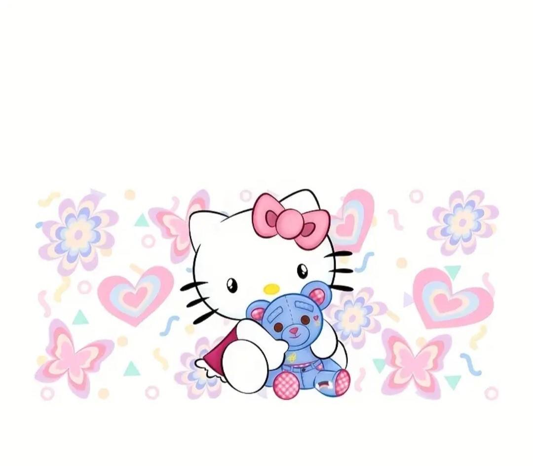 Sanrio Hello Kitty UV Transfer Stickers for Cups.. Cups Not Included Free Ship