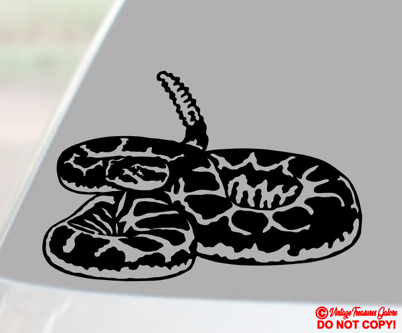 RATTLESNAKE Vinyl Decal Sticker Car Window Wall Bumper SNAKE REPTILE ANIMAL JDM