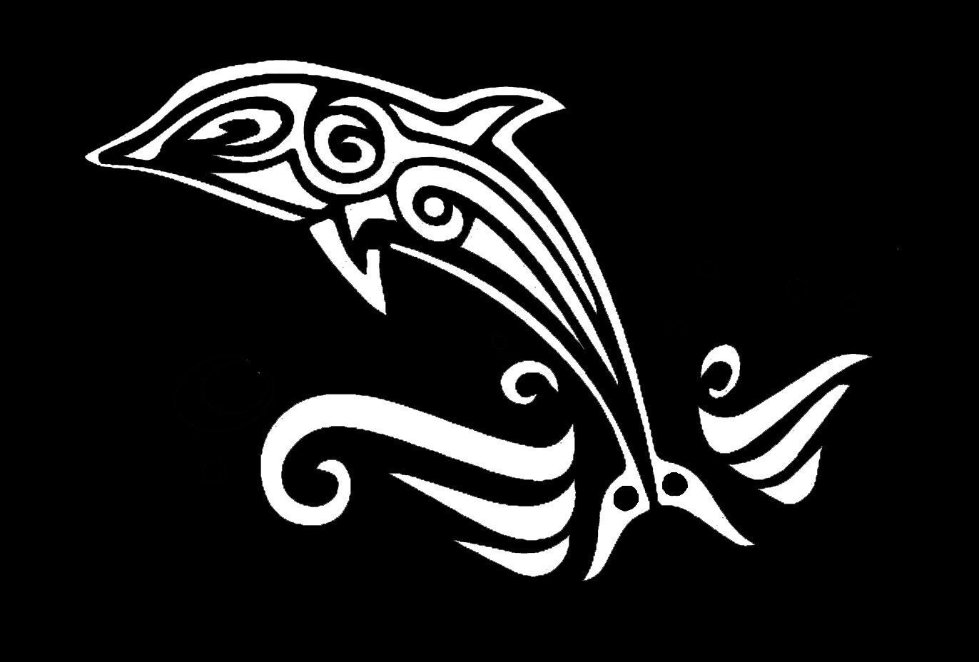 Tribal Dolphin Vinyl Decal Car Truck Window Laptop Tablet Tumblers Notebook