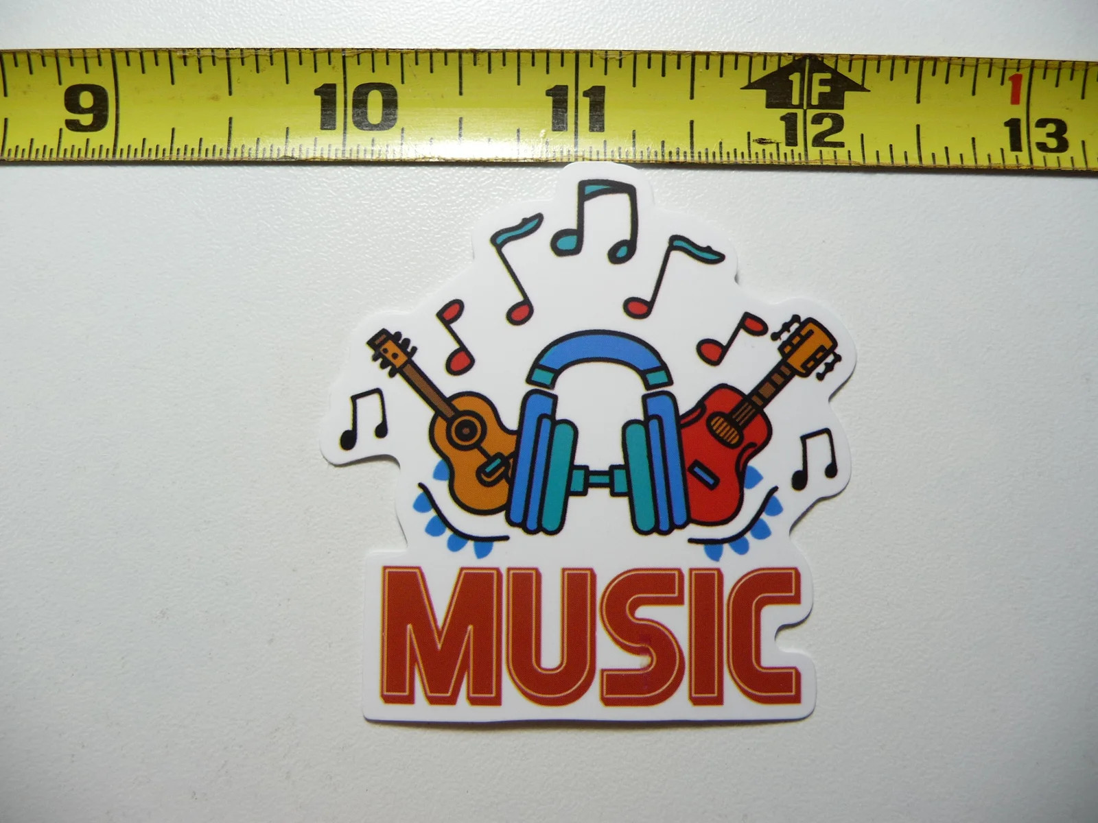 MUSIC HEADPHONE GUITARS SMALL STICKER DECAL MUSICIAN FAN BAND SONG