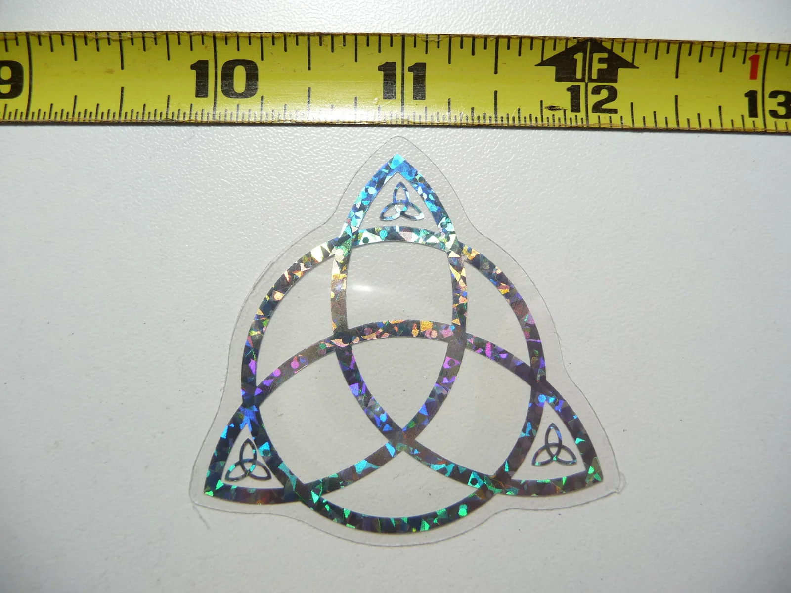 CELTIC TRIQUETRA HOLOGRAPHIC SMALL STICKER CELESTIAL DECAL AMAZING SCRAPBOOKING