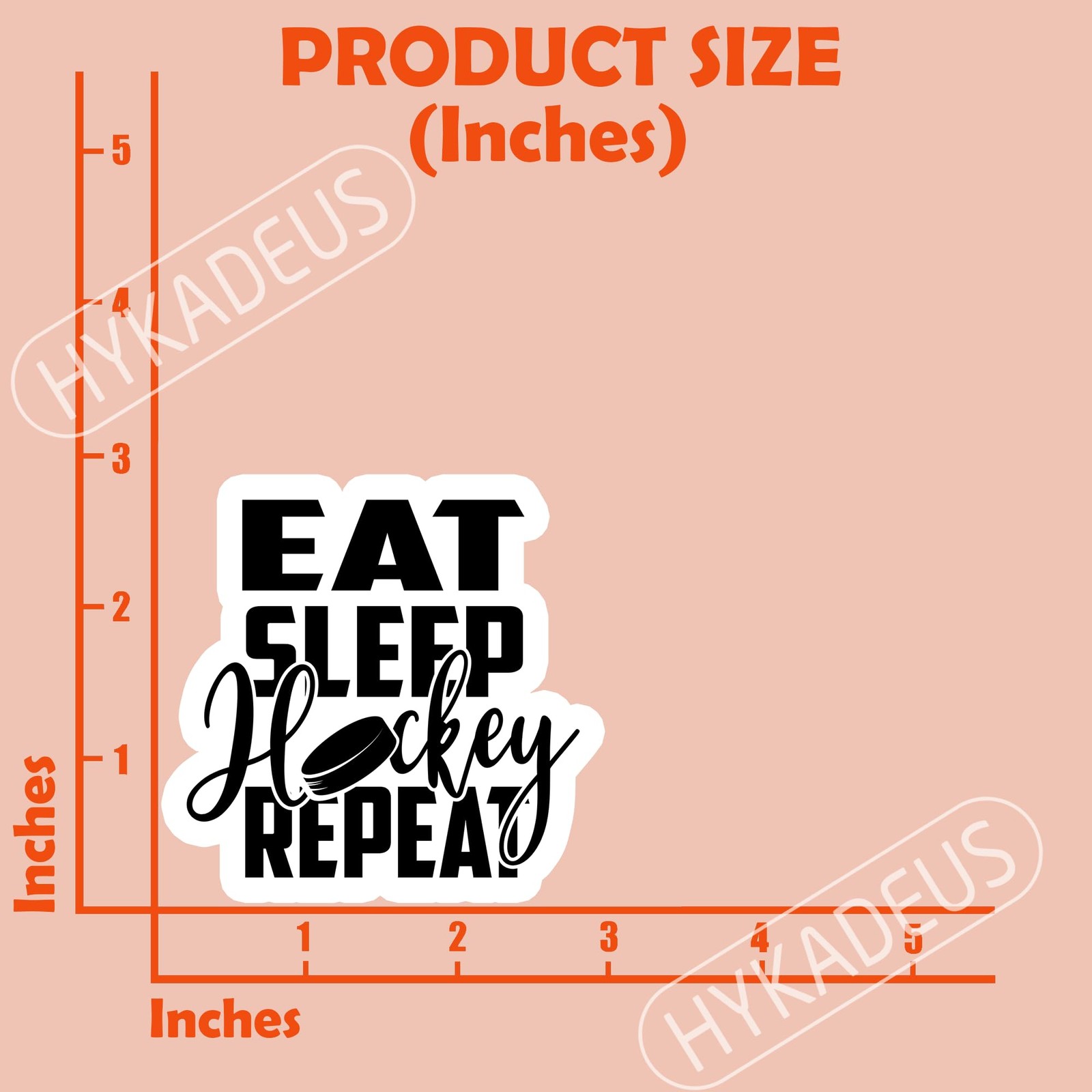 Hockey Stick Stickers 3PCS Ice Hockey Waterproof Vinyl Decals 3×1 Inch