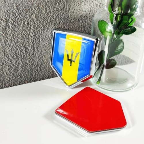 Newperlite Barbados Flag Decal Sticker Car Emblem Barbadian Flag Car