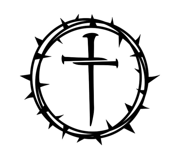 Crown of Thorns with Cross Vinyl Decal Sticker Car Truck Window Christian Jesus