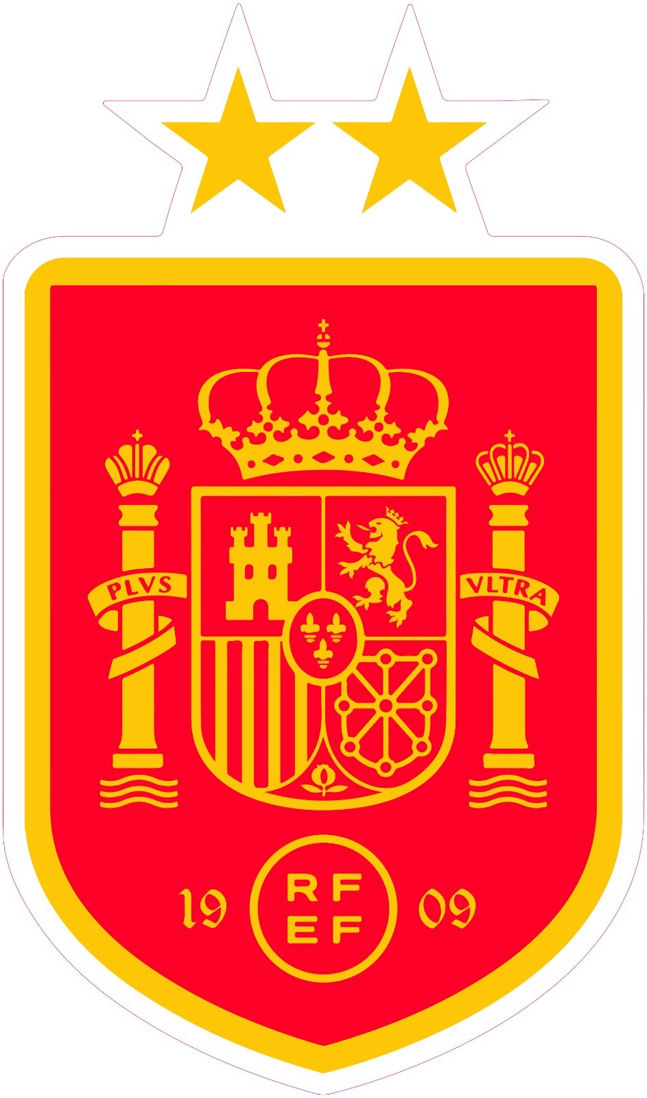 Spain National Soccer Team 2 Star Vinyl Decal Sticker CarTruck Bumper Laptop Mug