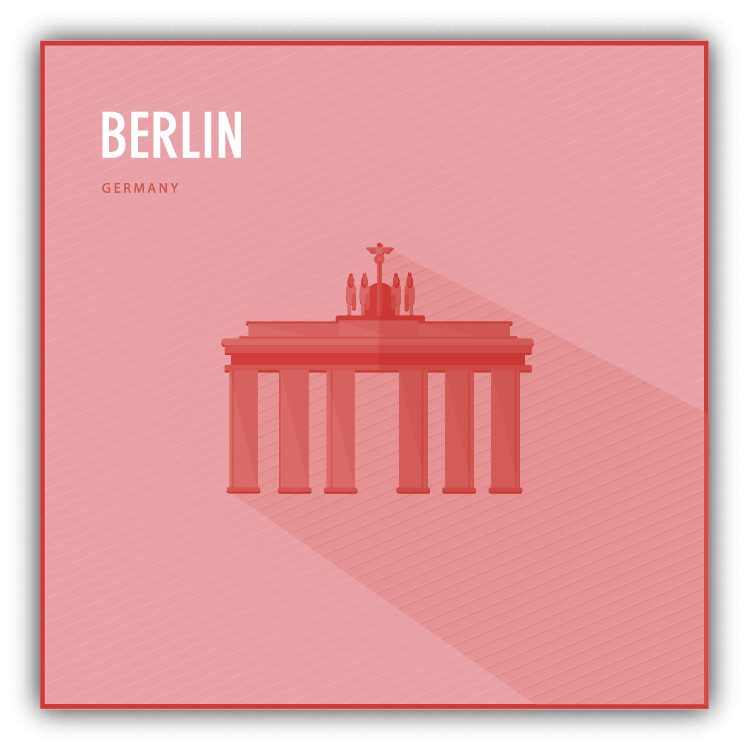 Brandenburg Gate Berlin Germany Travel Car Bumper Sticker Decal