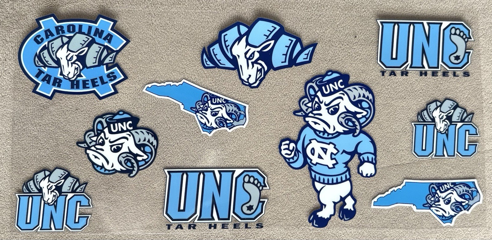 UNC North Carolina College University Transfer Stickers DIY Cup Wrap