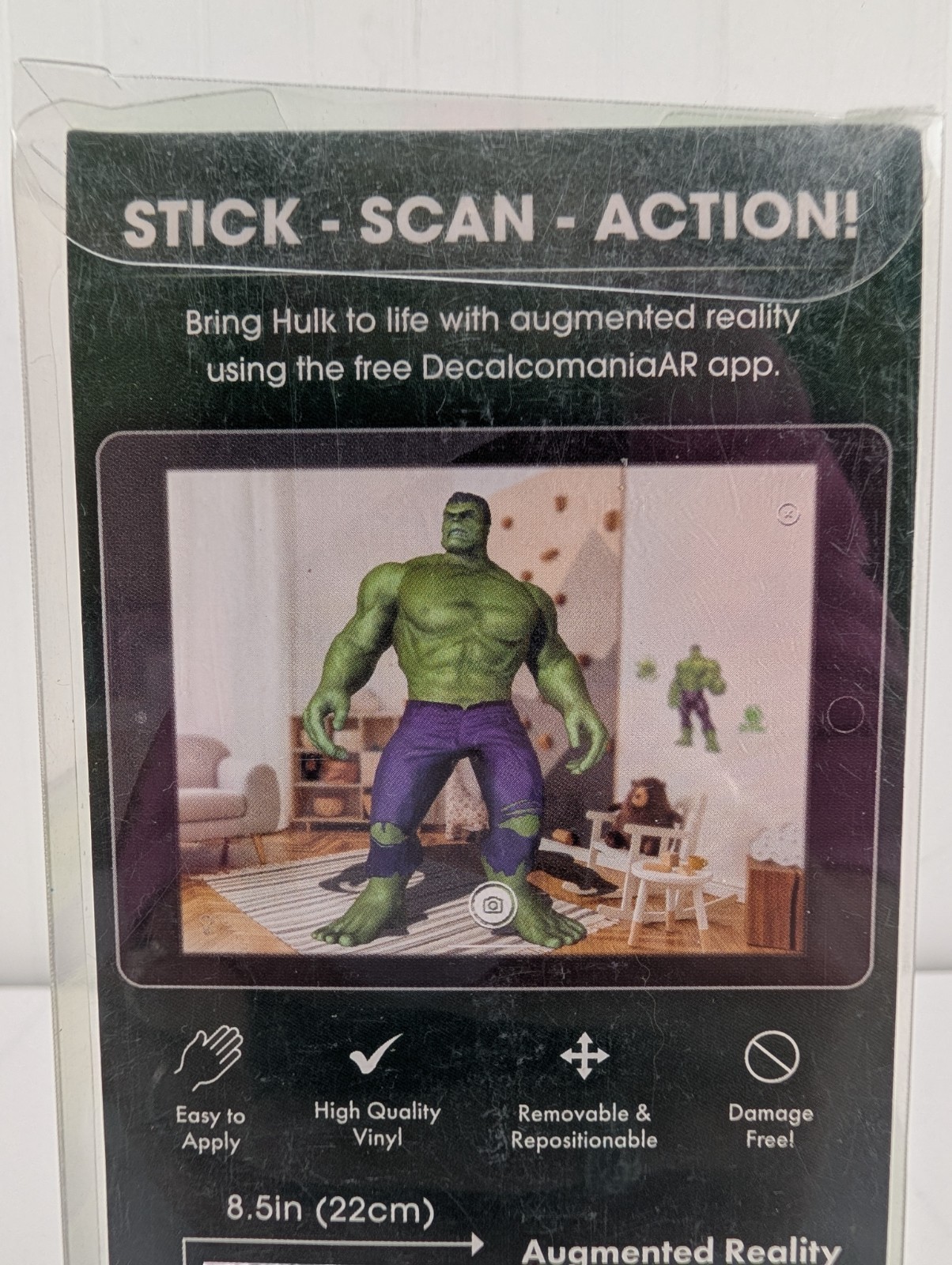 Decalcomania Marvel Avengers Hulk Wall Decal Augmented Reality Easy to Apply New