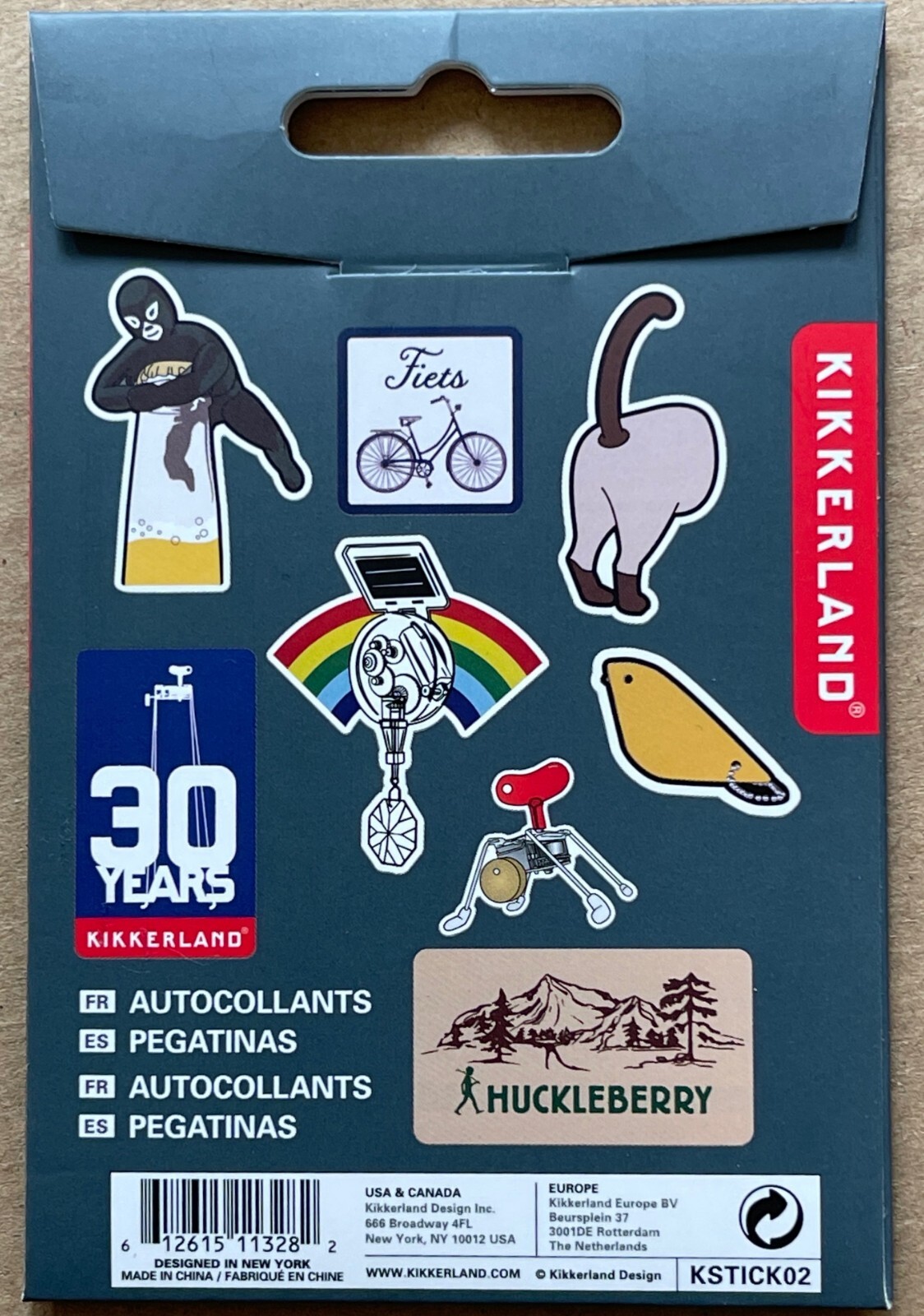 KIKKERLAND DIECAST STICKERS, SET OF 8, NEW