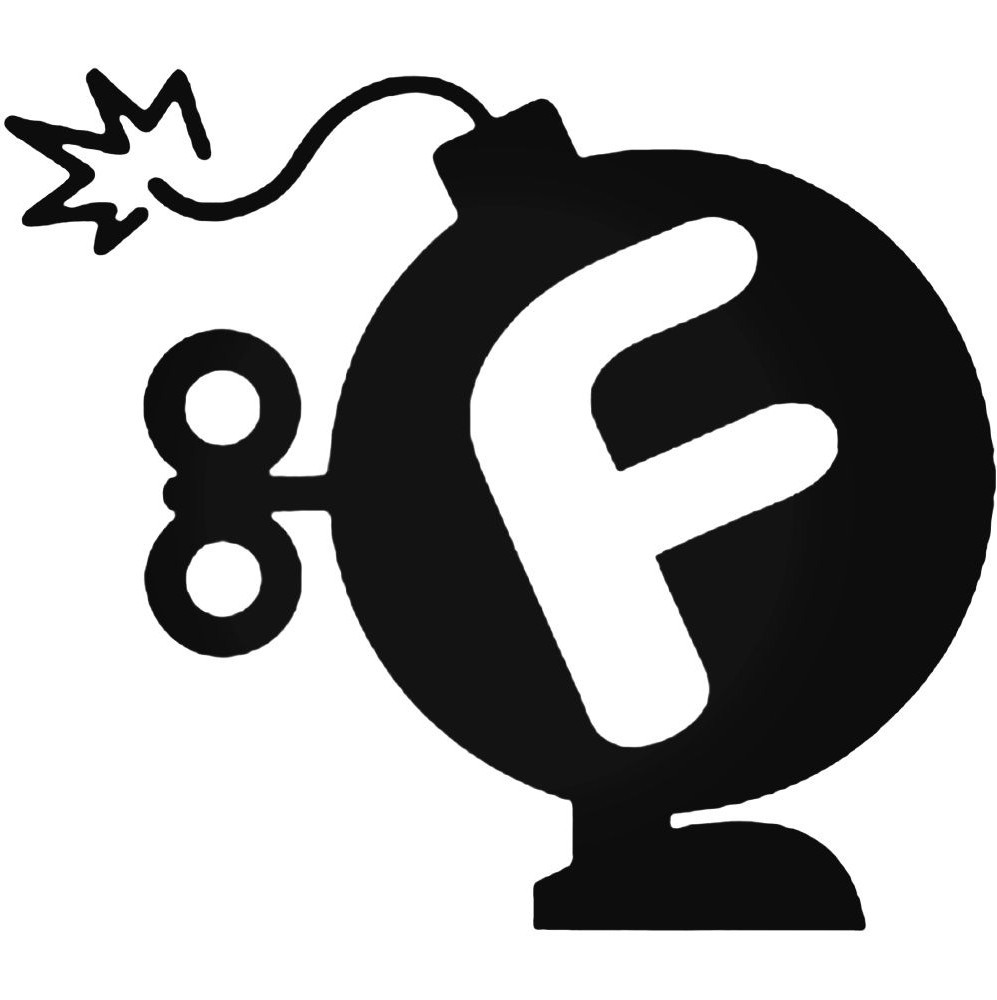 2 F- BOMB Vinyl Decal Sticker Car Window Wall Bumper Funny ILLEST DOPE DRIFT