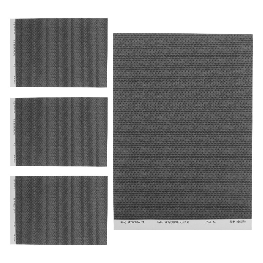 4 Sheets Simulation Tile Stickers Mini Dollhouse Tiles Making Supplies