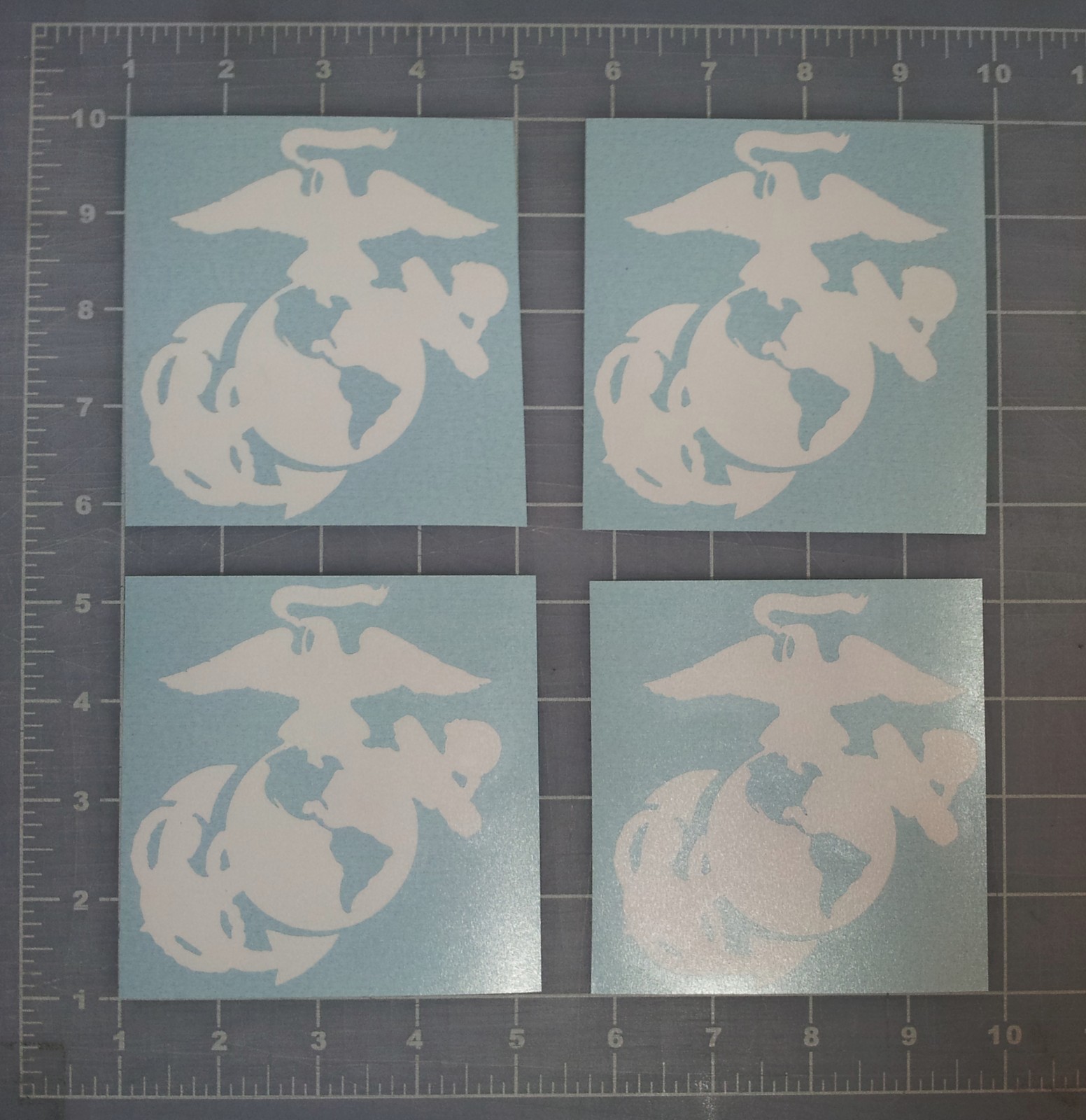 4 Little EGA Stickers USMC Eagle Globe Anchor Decals Marine Corps Veteran
