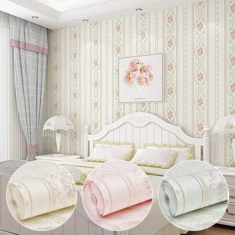 Retro Luxury Wallpaper Deep Embossed Flower Textured Non-woven Wall Decor NEW