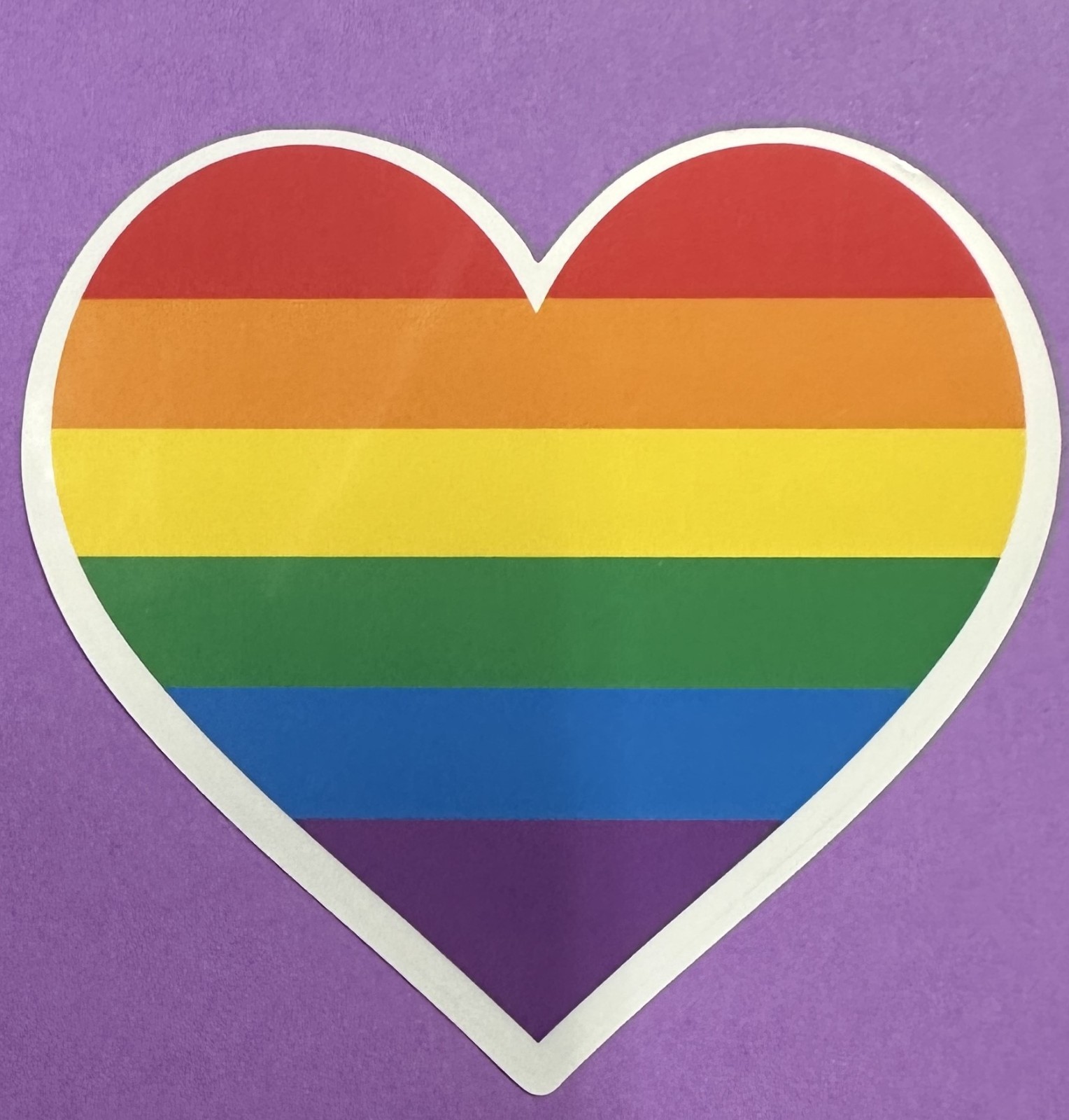 3 inch Rainbow Pride Heart Sticker LGBTQ Love Equality Vinyl Decal Waterproof