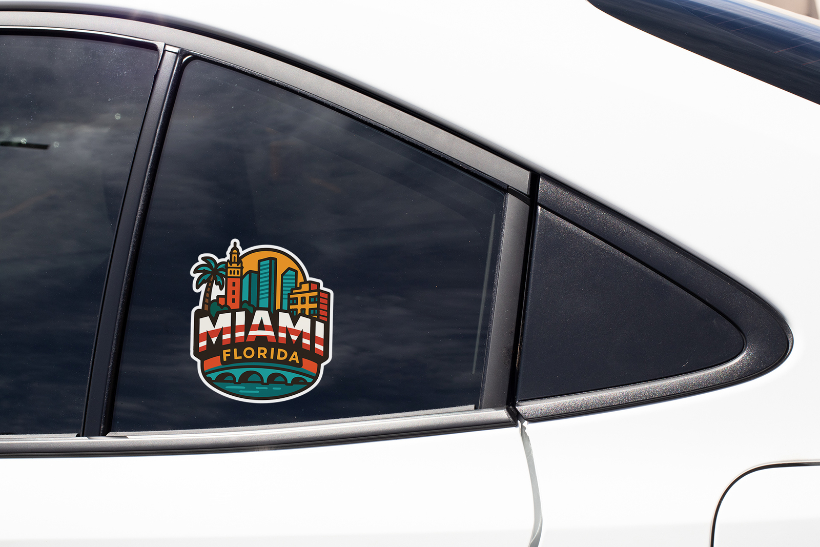 Miami Sticker Decal Vinyl Die-Cut City Skyline Landmark Design
