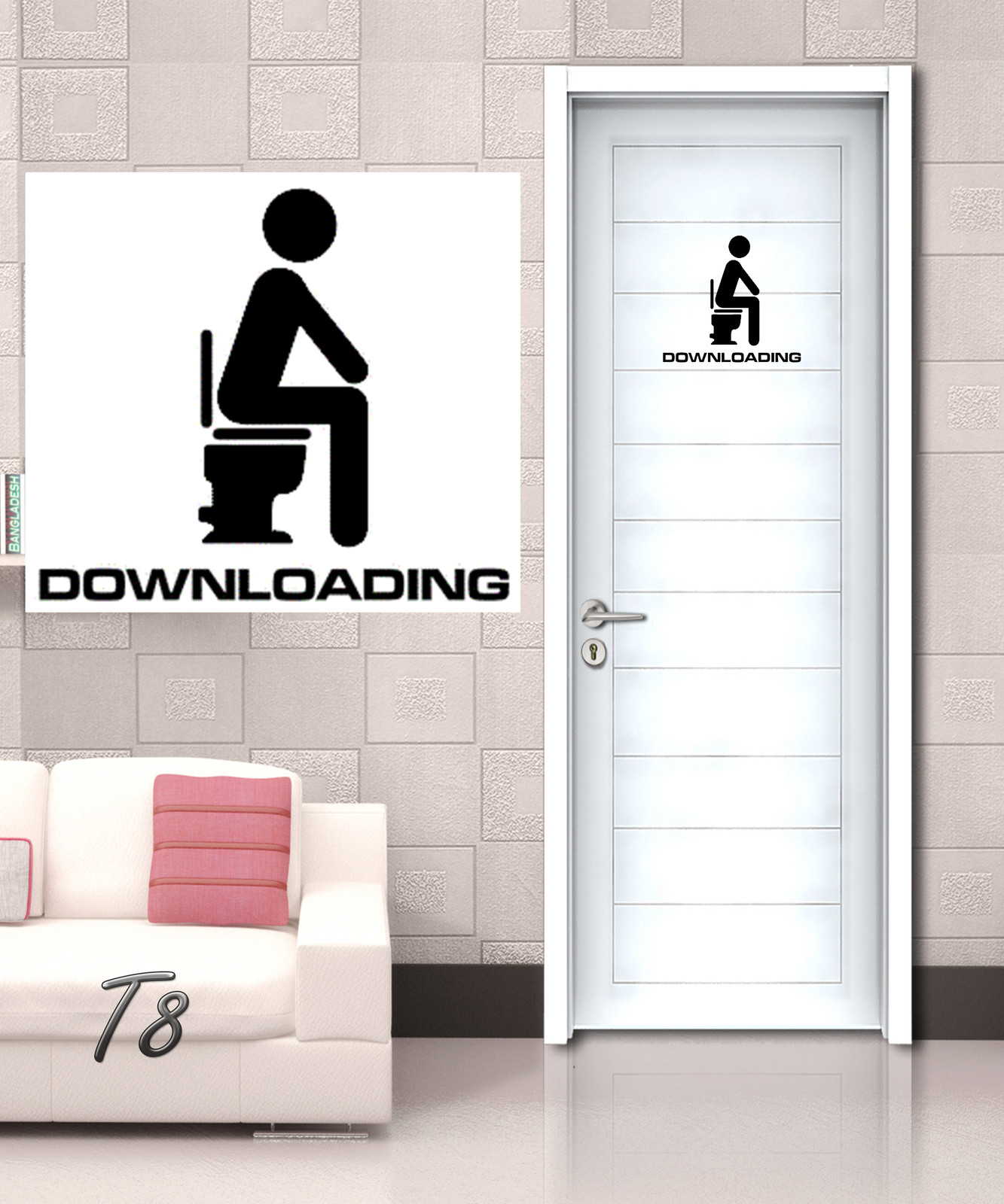 Downloading Funny Toilet Entrance Sign Decal Vinyl Sticker Bars Home Hotel Shop