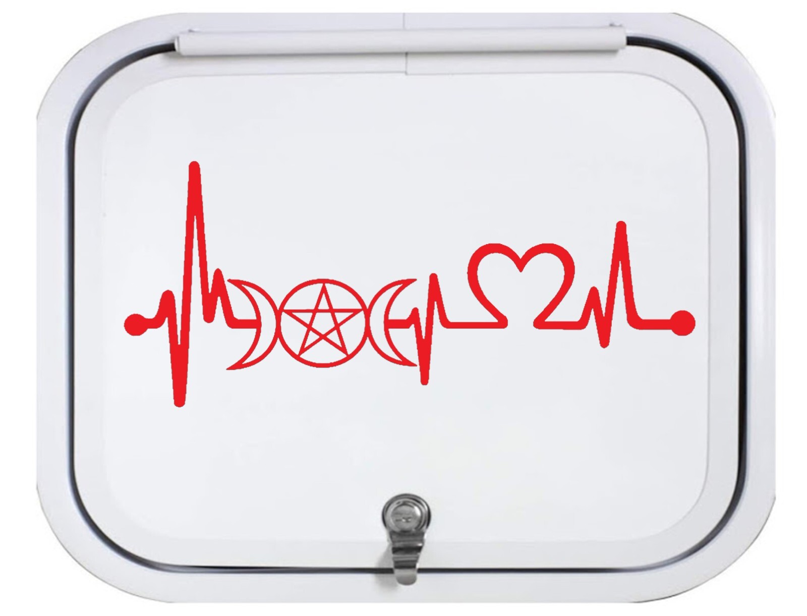 Greek Triple Goddess Pagan Wiccan Heartbeat Decal Sticker Choose Color K1126