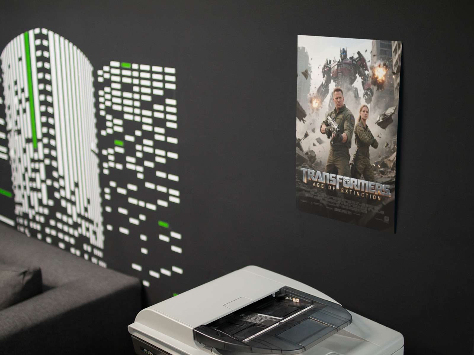 Giant Robot Action Movie Style Wall Vinyl Decal Poster Removable Adhesive