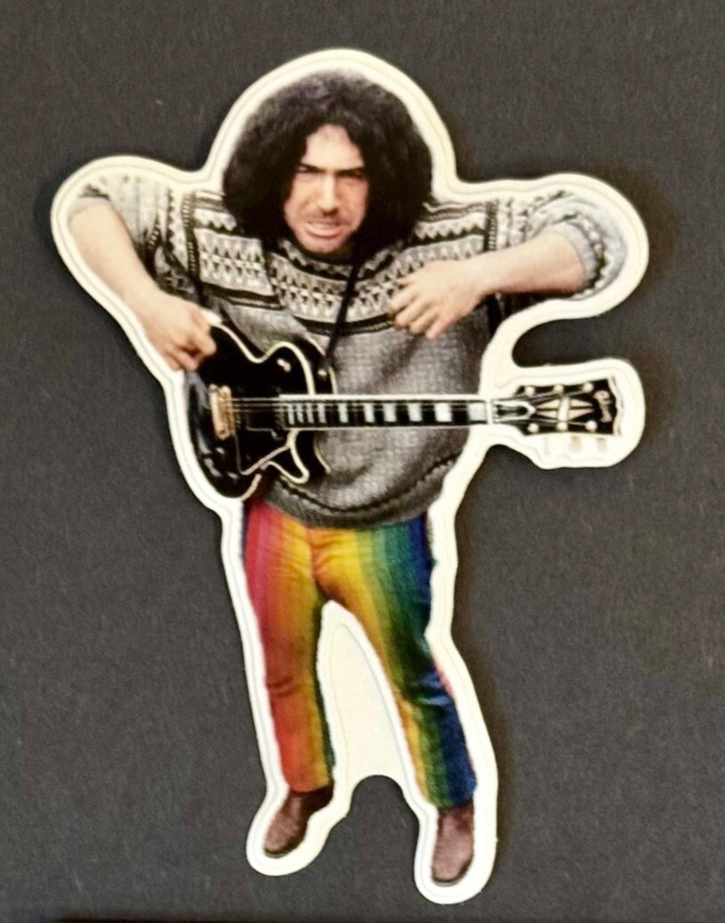 JERRY GARCIA Rainbow Pants Sticker *NEW* Measures 2" x 3"