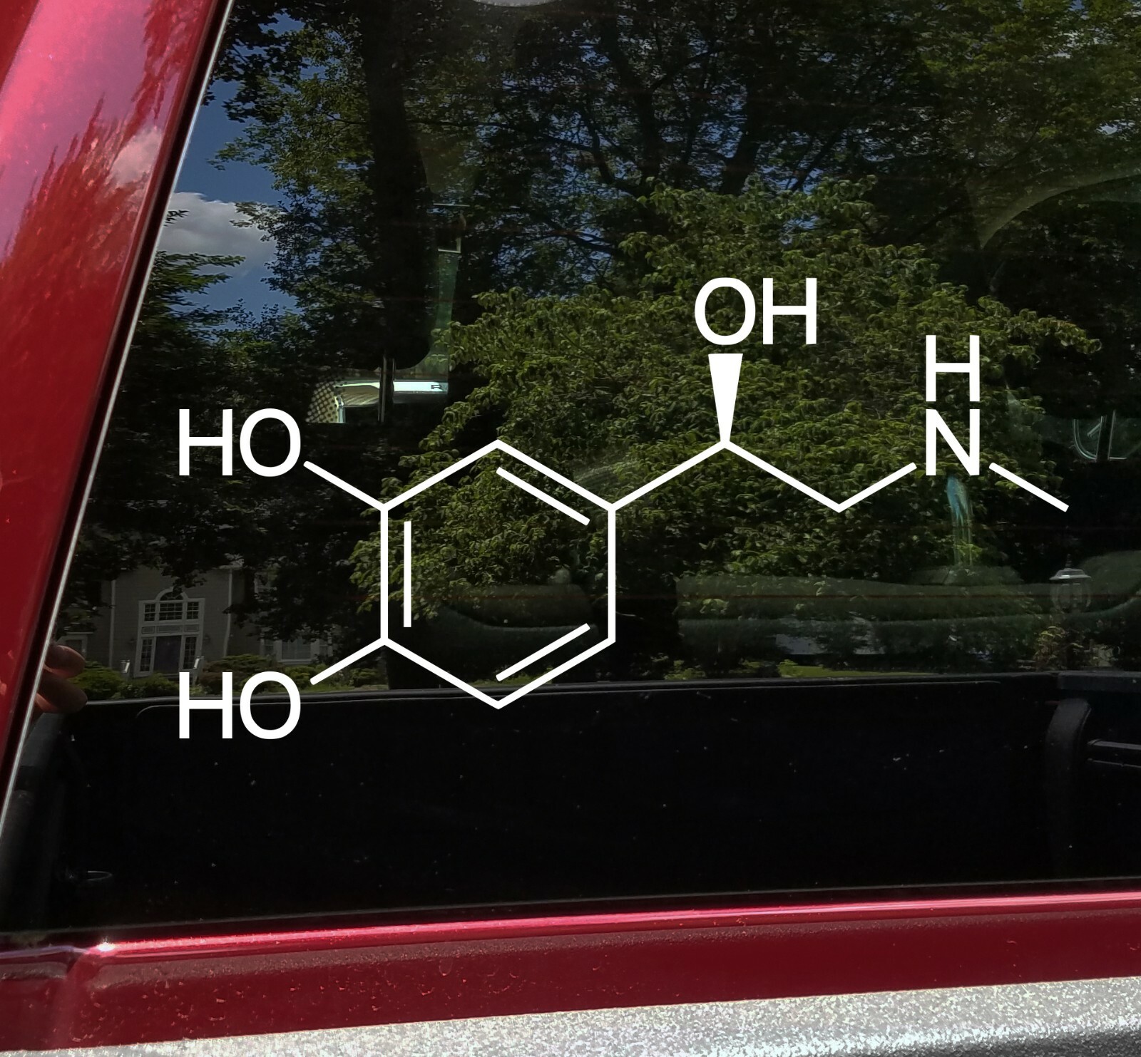 Adrenaline Chemical Compound Vinyl Decal – Epinephrine – Die Cut Sticker