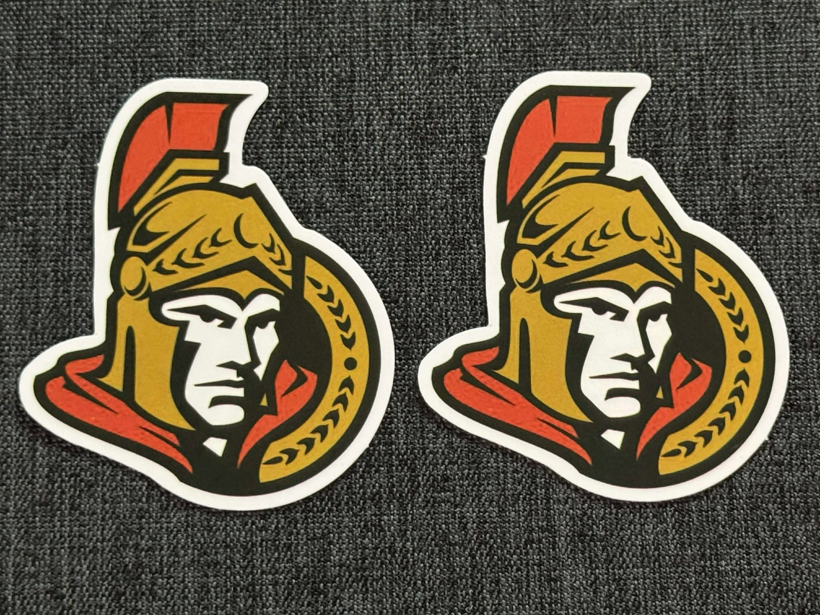 Lot (2) OTTAWA SENATORS 2 1/4" x 2 5/8" Logo STICKERS Fast! FREE SHIP!
