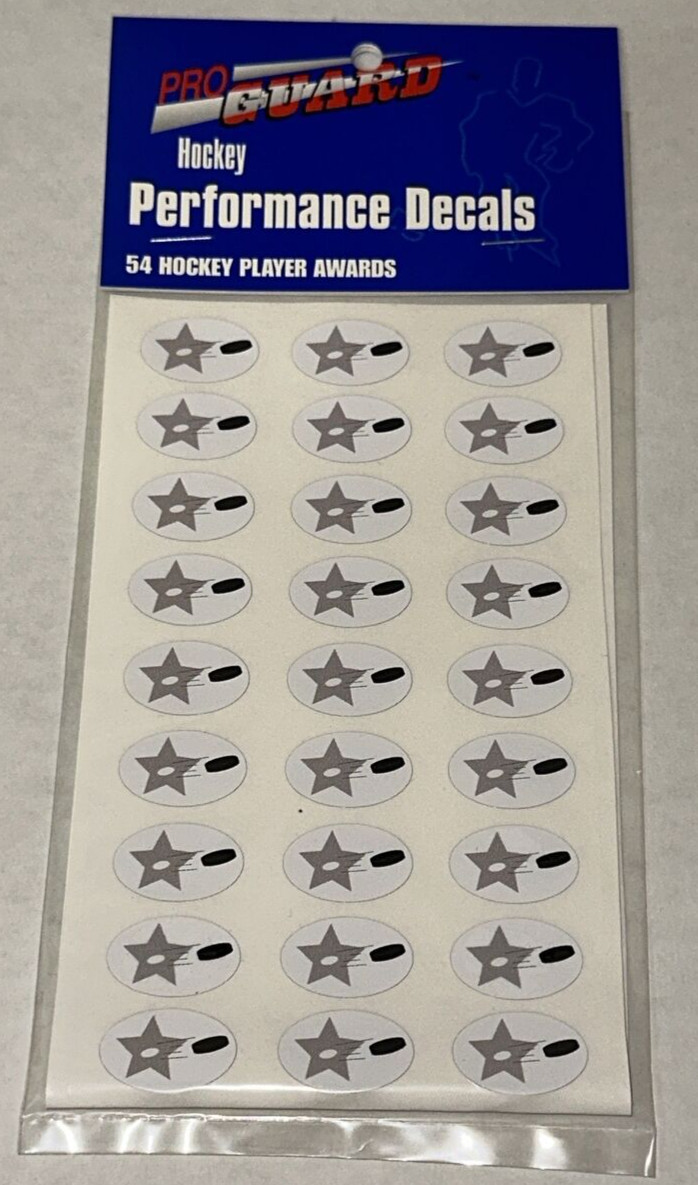 Pro Guard Performance Decals 54 Hockey Helmet Award Goal Sticker Self Adhesive