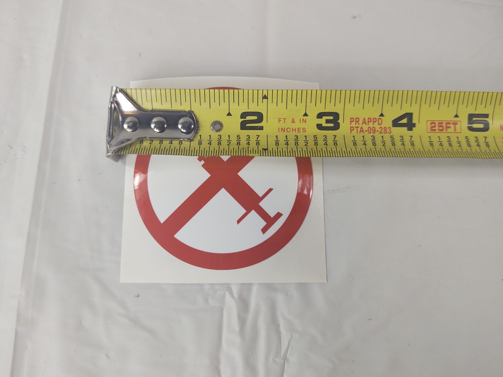 No Syringe Needles Round Trash Can Receptacle Stickers 12 Individual Stickers